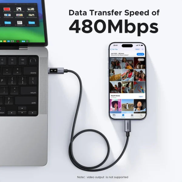 UGREEN Uno USB-C to USB-C Cable 100W Fast Charging 480MB/s Cable 1M