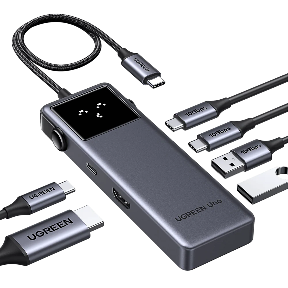 UGREEN CM888 35998 Uno 6-in-1 USB-C Hub | USB-C To 2*USB 3.2 A/2*USB-C 3.2 Gen 2 (data only)/HDMI/ 100W PD Converter