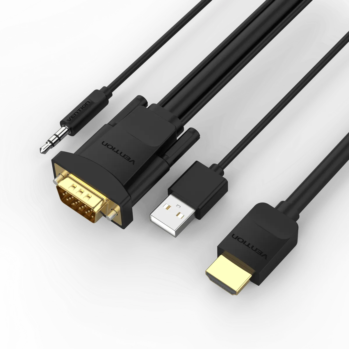Vention HDMI to VGA Cable with Audio Output & USB Power Supply 1.5M
