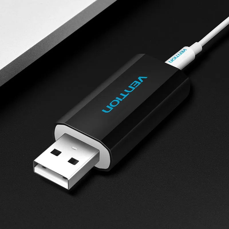 Vention 4 Pole USB External Sound Card Black (VEN VAB-S15-B)