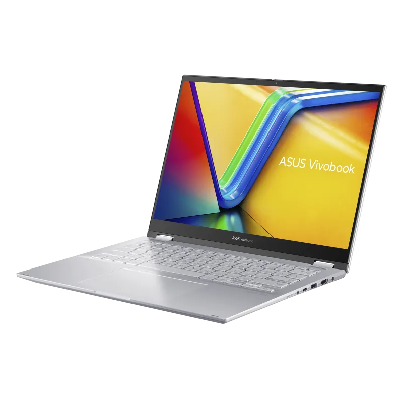 ASUS Vivobook S 14 FLIP(TP3402VA) Laptop Intel Core i7-13700H up to 5.0GHz 13th Gen Processor  Intel Iris Xᵉ Graphics 16GB DDR4 Onboard Ram 512GB PCIe NVMe SSD Storage 14.0 Inch WUXGA (1920 x 1200) Display Silver