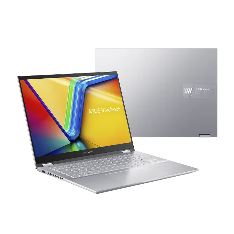 ASUS Vivobook S 14 FLIP(TP3402VA) Laptop Intel Core i7-13700H up to 5.0GHz 13th Gen Processor  Intel Iris Xᵉ Graphics 16GB DDR4 Onboard Ram 512GB PCIe NVMe SSD Storage 14.0 Inch WUXGA (1920 x 1200) Display Silver