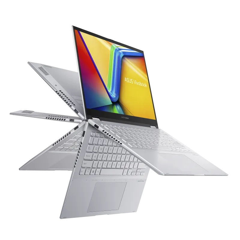 ASUS Vivobook S 14 FLIP(TP3402VA) Laptop Intel Core i7-13700H up to 5.0GHz 13th Gen Processor  Intel Iris Xᵉ Graphics 16GB DDR4 Onboard Ram 512GB PCIe NVMe SSD Storage 14.0 Inch WUXGA (1920 x 1200) Display Silver