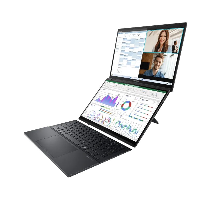 ASUS Zenbook Duo OLED (UX8406MA) Laptop Intel Core Ultra 7 Processor 155H 16GB LPDDR5X RAM 1TB SSD Intel Arc Graphics Dual 14.0" 3K (2880 x 1800) OLED 120Hz Touch Display Detachable full-size Bluetooth magnetic keyboard Inkwell Grey